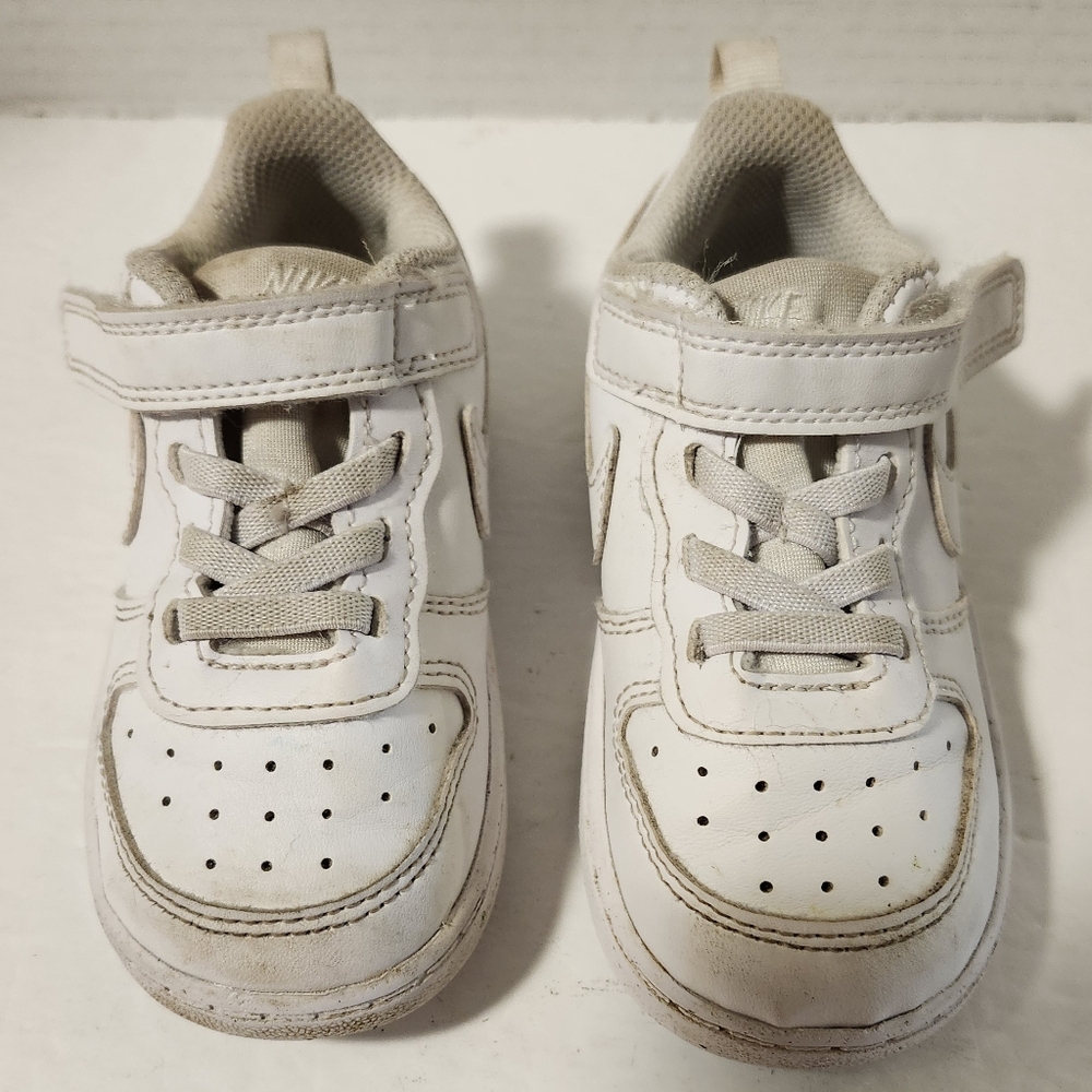 Lowtop Nike Court Visions Sneakers Size 7C Toddler Kids White No Tie